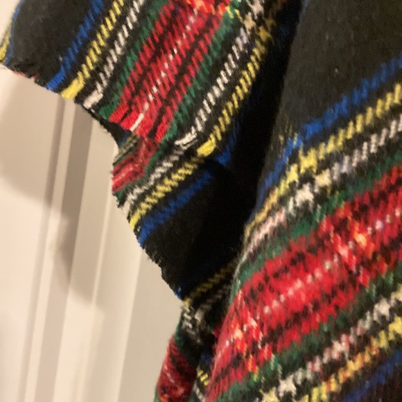 Talbots black and red plaid wrap - Picture 7 of 9